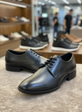 BOSS Hugo Boss Men’s Lisbon Derby Shoes – Polished Leather in Black & Dark Brown formal shoe