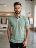 A-X TAPE LOGO PIQUE POLO T-SHIRT