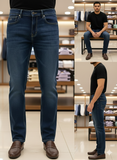 A-X RELAXED FIT JEANS – DARK INDIGO VINTAGE WASH – CONTRAST STITCHING & A-X LOGO JEANS