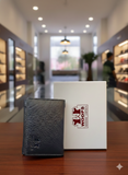 WOOPS Genuine Leather Men’s Slim Bi-Fold Wallet with Textured Finish
