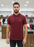 LCST MAROON ATHLETIC PIPING POLO T-SHIRT