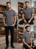 A-X QUARTER-ZIP TAPE LOGO POLO T-SHIRT