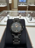 Dior Black Faceted Ceramic Watch with Glitter Sunray Dial ladies watch