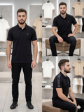 C-K SHOULDER TAPE PIQUE POLO T-SHIRT