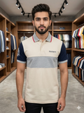 HKT LONDON HERITAGE MULTI-TONAL COLORBLOCK POLO T-SHIRT