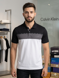 C-K TIPPED PIQUÉ – BURGUNDY POLO T-SHIRT