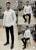 HG BSS PERFORMANCE STRETCH-COTTON FRONT POCKET PLAIN SHIRT