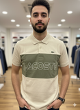 LCST LOGO PRINT COLOR-BLOCK POLO T-SHIRT