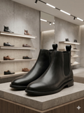 ZRA Essential Matte Black Leather Chelsea Boots