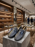 TMY Premium Black Micro-Textured Horsebit Loafers