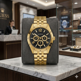 GUESS Pursuit Gold-Tone Multifunction Men's METAL STARP WATCH