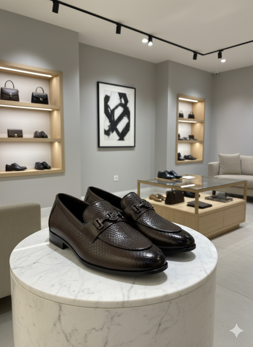ROSSO PREMIUM EMBOSSED LEATHER LOAFERS