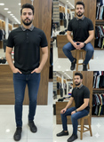 EMP ARMNI MONOGRAM COLLAR POLO T-SHIRT