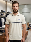 C-K TIPPED PIQUÉ – ROYAL BLUE POLO T-SHIRT