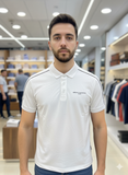 A-X White Trim Detail Polo T-Shirt