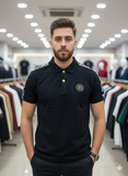 BLMN PARIS "B" LOGO PIQUE POLO T-SHIRT