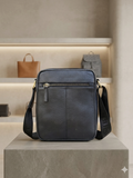 Burberry Knight Logo Pebbled Leather Crossbody Body