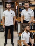 BLMN TAPE LOGO PIQUE POLO T-SHIRT