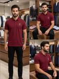 A-X EMBROIDERED GRAPHIC PIQUE POLO T-SHIRT