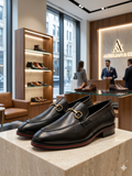 FRANK Premium Dual-Texture Horsebit Loafers