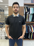 HG BSS CONTRAST COLLAR POLO T-SHIRT