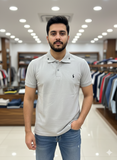 RLP SIGNATURE EMBROIDERED COTTON POLO T-SHIRT