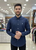 RLP CLASSIC NAVY OXFORD PLAINE SHIRT