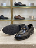 ROSSO Brunello Men’s Textured Bit Loafers
