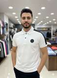 BLMN PARIS METAL "B" LOGO PIQUE POLO T-SHIRT