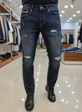 C-K JET BLUE OR VERY DARK INDIGO DENIM - STRAIGHT FIT JEANS