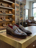 FRANK Premium Dual-Texture Horsebit Loafers