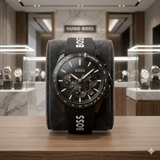 BOSS Men's Black Ion-Plated Chronograph Watch