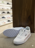 Lacoste Men’s Lerond Leather Sneakers – White / Navy / Red sneakers