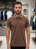 A-X TIPPED PIQUE POLO T-SHIRT