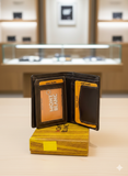 MONT BLANC Genuine Leather Trifold Wallet