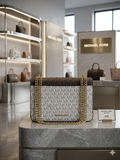 M-K Signature Monogram Large Flap Convertible Shoulder BAG