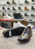 BOSS Hugo Boss Men’s Lisbon Derby Shoes – Polished Leather in Black & Dark Brown formal shoe