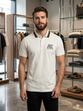 A-X TIPPED LOGO PIQUE POLO T-SHIRT