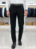 JET BLACK ANKEL FIT FORMAL TROUSERS