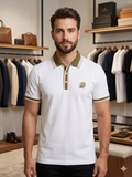 M-K CONTRAST TIPPED PIQUE POLO T-SHIRT