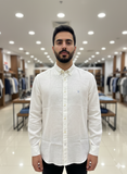 HKT LONDON CLASSIC LINEN PLAIN SHIRT