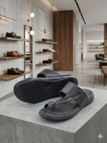 R-SWISS Classic Black Leather Slide