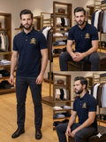 TMY GOLD CREST PIQUE POLO T-SHIRT