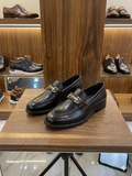 ROSSO Men's Classic Gancini-Style Bit Loafers