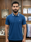 C-K TIPPED COLLAR PIQUE POLO T-SHIRT