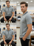 EMP ARMNI ZIP-UP POLO T-SHIRT