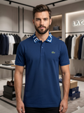 LCST LOGO COLLAR PIQUE POLO T-SHIRT