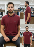 LCST MAROON ATHLETIC PIPING POLO T-SHIRT