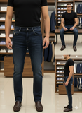 AX RELAXED FIT JEANS – EXTREME DISTRESSED VINTAGE WASH – CONTRAST STITCHING JEANS
