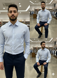 HG BSS FRONT POCKET STRETCH COTTON PLAIN SHIRT